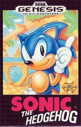 Sonic the Hedgehog Sega Genesis Not For Resale Cartridge With Game Box Original - Image 1 of 1