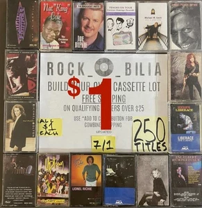 LOT ALL $1 BARGAIN BIN BUY $25 GET FREE SHIPPING MAKE YOUR CASSETTE TAPE ROCK - Picture 1 of 269