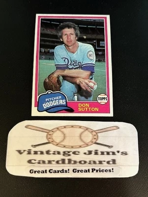 1981 Topps - Don Sutton #605 HOF Legend! Great Looking Card! Great Price!👀⚾🔥C - Image 1 of 2