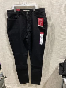 Womans signature levi strauss mid rise skinny black jeans assorted sizes - Picture 1 of 10