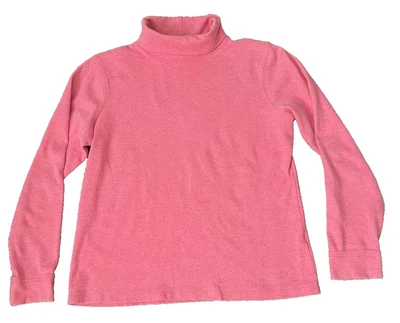 Pullover LL Bean para mujer cuello alto talla pequeña rosa pequeño manga larga 100 % algodón Foto 1 de 4