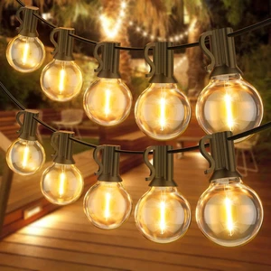 Guirnalda Luces Exterior 45,7M, G40 Luces Led Exterior Jardin Con 75+2 Bombillas - Imagen 1 de 11