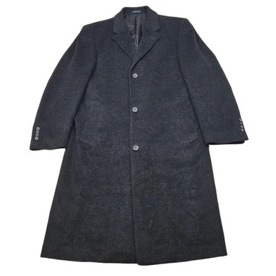 Chaps Ralph Lauren Overcoat Mens 40R Medium Dark Gray Wool Full Length - Image 1 of 4