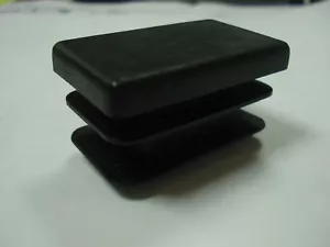 Lot de 10 embouts bouchons noirs PVC pour tube 80x60 mm rectangulaire ailette - Imagen 1 de 1