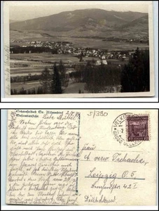 ULLERSDORF Tschechien 1934 Gesamtansicht nach Leipzig Bedarfspost gelaufene AK - Bild 1 von 1