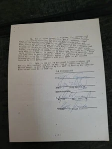 Dean Martin TV Show, Dino, Desi And Billy Signed Contract 1970 - Imagen 1 de 5