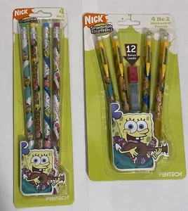 SpongeBob Matite Meccaniche NUOVE In Confezione Set Da 4 Matite Sabbia - 2005 - Foto 1 di 3