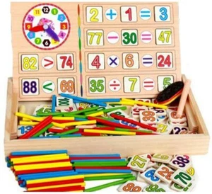 Math Counting Wooden Sticks Kids Learning Numbers Children Operation Box Game uk - Picture 1 of 1