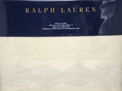 Lauren By Ralph Lauren King Flat Sheet Mulholland Drive, 100% Pima Cotton, Ivory - Image 1 of 4