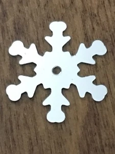 Snowflake Christmas Sequins Siver Mirror 1000pcs 19x17mm Card Making Confetti - Picture 1 of 7