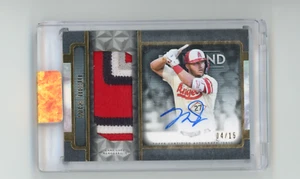 2023 Mike Trout Topps Diamond Icons Patch Auto /15 - Picture 1 of 2
