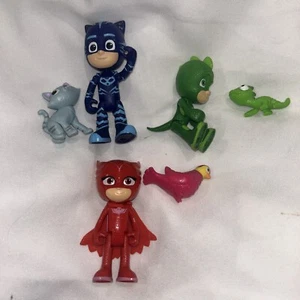 PJ Masks Lot Of 6 Figures Cat Boy Owlette & Gekko Pets LIONEL BIRDIE Alley Cat - Picture 1 of 8