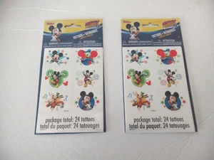 Disney 2 Packages of Temp Tattoos 24 Tattoos each Mickey/Donald/Goofy NIP - Picture 1 of 1