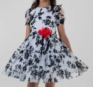 $196 Zoe Ltd Kids Girls White Hannah Floral-Print Dress Size 16 - Picture 1 of 3