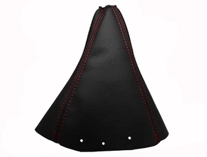 HYUNDAI TERRACAN (2001-2008) Soufflet Levier De Vitesse Cuir - Couture Rouge - Picture 1 of 1