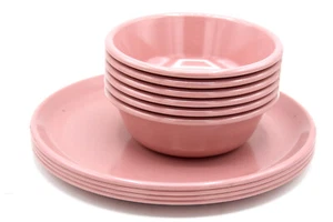 Vintage Rubbermaid Mauve Rose Rosa Schale Teller Kunststoff Müsli Abendessen 3836 3840 - Bild 1 von 3