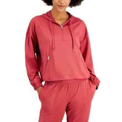 Sudadera con capucha recortada Ideology con cremallera en cuarto talla M Foto 1 de 4