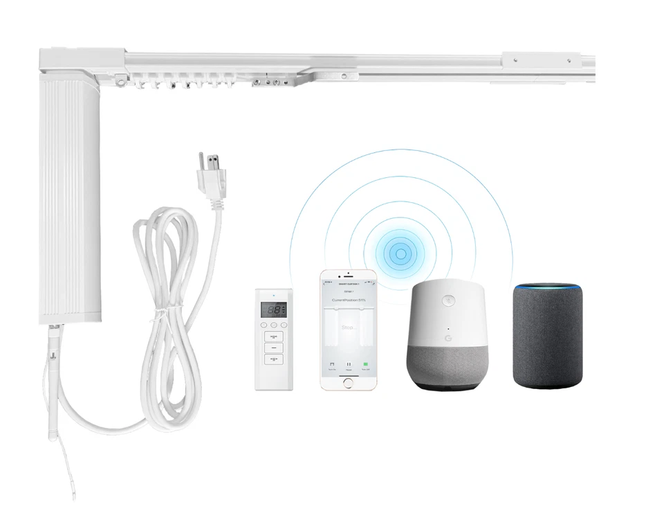 Sistema de Cortina Inteligente HC: Control WiFi, Resistente, Funciona con Alexa y Google Foto 1 de 4
