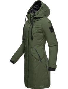 Damen Winter Jacke Kurz Mantel Parka Outdoor Kapuze Letiziaa Olive S - Bild 1 von 3