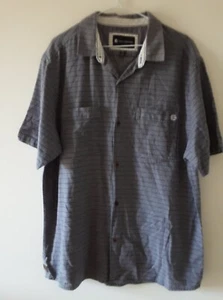 BILLABONG Shirt Mens Size XL Button Up Short Sleeve Cotton Stripe Pockets - Picture 1 of 7