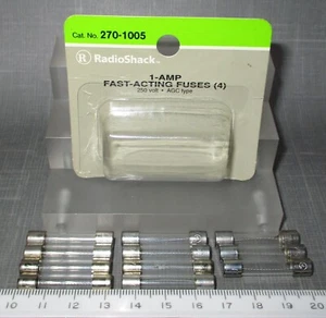 Radio Shack BUSSMANN 1/4x1-1/4" Glass 1A Fast Acting Fuse AGC-1 270-1005 11-Pack - Picture 1 of 2