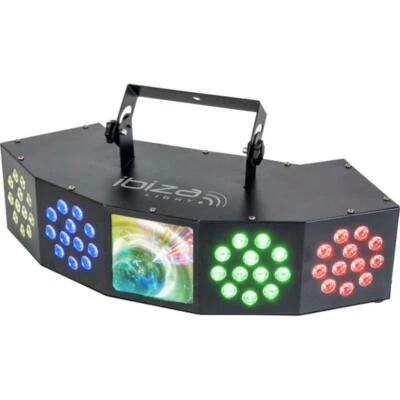 Ibiza Light COMBI-FX4 3-in-1 Wash Moon Strobe DJ Light Effect DMX Lighting - Image 1 of 4