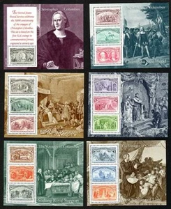 2624-29 Juego de 5 hojas de recuerdo Columbus 1992 en sobre NH OG envío gratuito EE. UU. - Imagen 1 de 2
