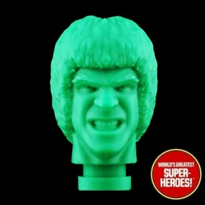 Mego Hulk Lou Ferrigno 1980s Custom Green Head 3D Printed For WGSH 8” Figure - Image 1 of 3