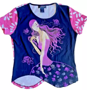 CUSTO BARCELONA Rare Vintage Y2K Metallic Asymmetrical Top - Pink Purple - Gr. 3 - Bild 1 von 14