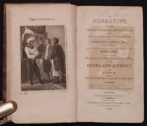 Donald Campbell / NARRATIVE OF THE EXTRAORDINARY ADVENTURES AND SUFFERINGS 1798 - Picture 1 of 5