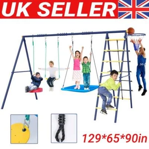 Kid Garden Swing Set Children Outdoor Backyard Play Set for Over 3 Year 6 in 1 - Picture 1 of 7