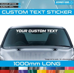 Pegatina de texto personalizada grande 1000 mm / 100 cm calcomanía de texto personalizada parabrisas - Imagen 1 de 4
