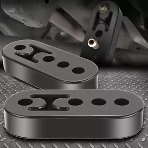 2Pcs 4 Hole Polyurethane Exhaust Tail Pipe Hanger Insulator Mount Holder Bracket - Picture 1 of 5