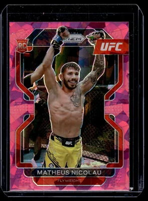 Matheus Nicolau 2022 Panini Prizm UFC Pink Ice Prizm Rookie A Card #168 - Image 1 of 2