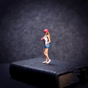 3D Print 1/64 figures cool lady drinking walk Passer-by fit 1:64 car Stand - Picture 1 of 6