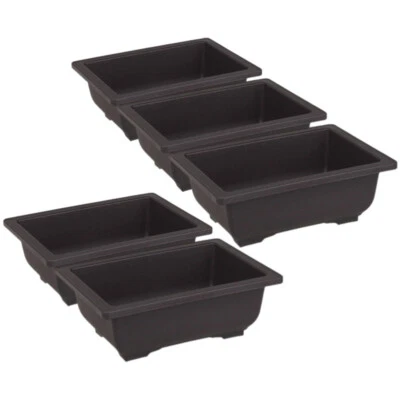5Pcs Reusable Large Balcony Rectangular Bonsai Pot Rectangular Flower Pots - Image 1 of 4