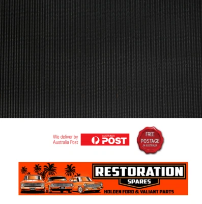 HOLDEN HQ HJ HX HZ WB UTE & 1 TON BLACK HERRIGBONE RIBBED ROOF HOOD LINING (6G) - image 1 of 4