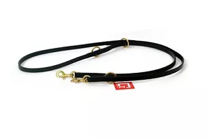 1/2" WIDE LEATHER POLICE STYLE MULTIFUNCTIONAL DOG TRAINING LEAD - Picture 1 of 3