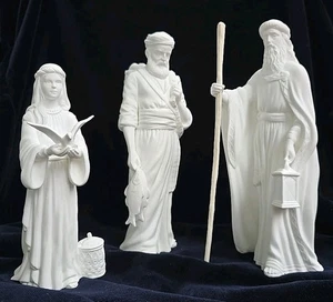 Lenox Bisque Porcelain Nativity Figurine 3 Pc Set, Townspeople Mint Cond 1991 - Picture 1 of 6