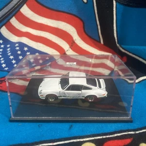 Jouef Evolution 1/43 Porsche 911 RS in weiß mit grünen Carrera Streifen im Koffer - Bild 1 von 6