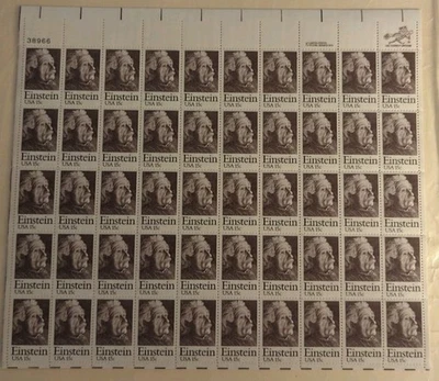 1979 15 Cent Einstein Full Sheet of 50 Scott #1774, Mint NH MNH Bid: $10, S/H $4 - Image 1 of 2