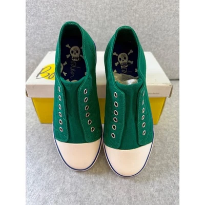 Zapatos Boden Verde Lona Sin Cordones Niño Pie EE. UU. Talla 4 Niños Tenis Foto 1 de 4
