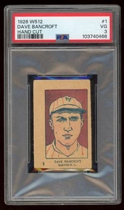 1926 W512 Dave Bancroft #1 Hand Cut PSA 3 - Picture 1 of 2