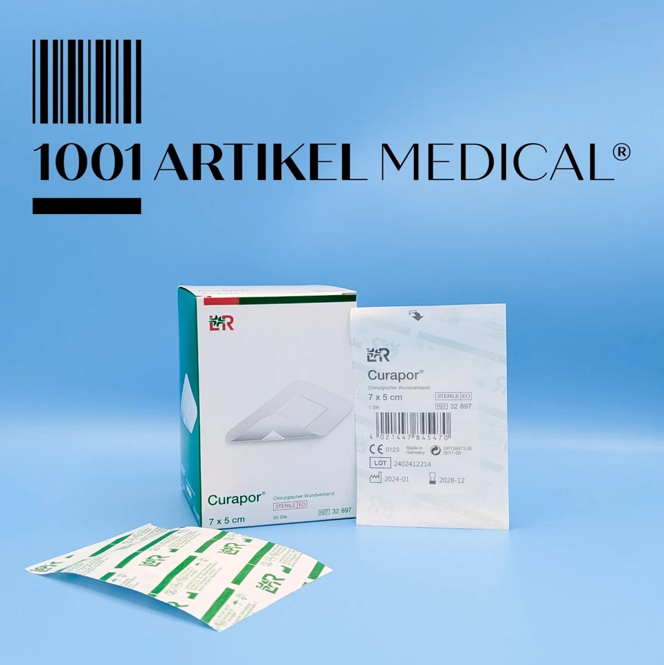 LOHMANN & RAUSCHER GMBH CURAPOR Wundverband steril 7 x 5 cm 50 Stück - PZN 10757170 MHD 12/28