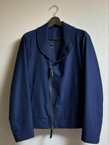 GIORGIO ARMANI rider's jacket size 48 navy Vintage rare Men's From Japan 9F - Picture 1 of 10