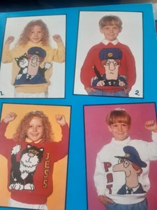 Postman Pat Jumper knitting pattern 4 Designs Adult & Children's Vintage - Picture 1 of 1