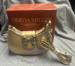 Olivia Miller Gold Iridescent Bow Crossbody Shoulder NWT OMZ4769 - Picture 1 of 6