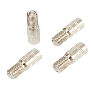 Quality Valve Stem Extensions Tyre 25mm Cap Extender Screw-On Silver Tone 27mm - Picture 1 of 12