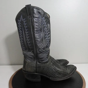 Caiman Leder Cowboystiefel Herren Größe 10 D grün exotisch Western Rodeo spitz zulaufend - Bild 1 von 10