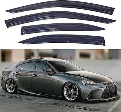 Para Lexus IS250 IS300 IS350 2014-2020 Visera de ventana Ventilación Sol Protectores de lluvia Foto 1 de 4